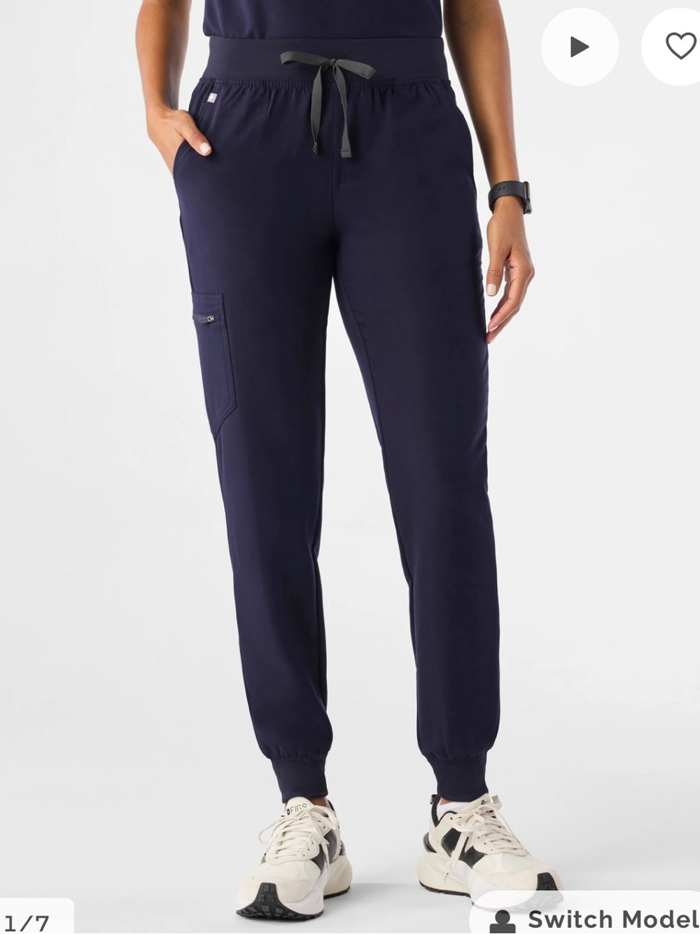Figs Navy Zamora Drawstring Jogger Cargo Pants